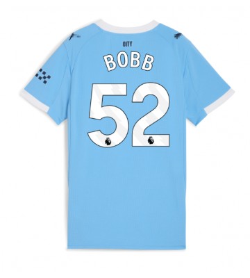 Manchester City Oscar Bobb #52 Prima Maglia Femmina 2025-26 Manica Corta